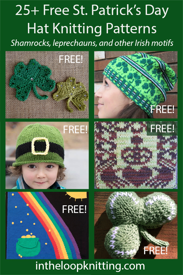 St. Patrick’s Day Knitting Patterns. Knitting patterns for shamrocks, leprechauns, claddaghs, and other Irish motifs. Most patterns are free.