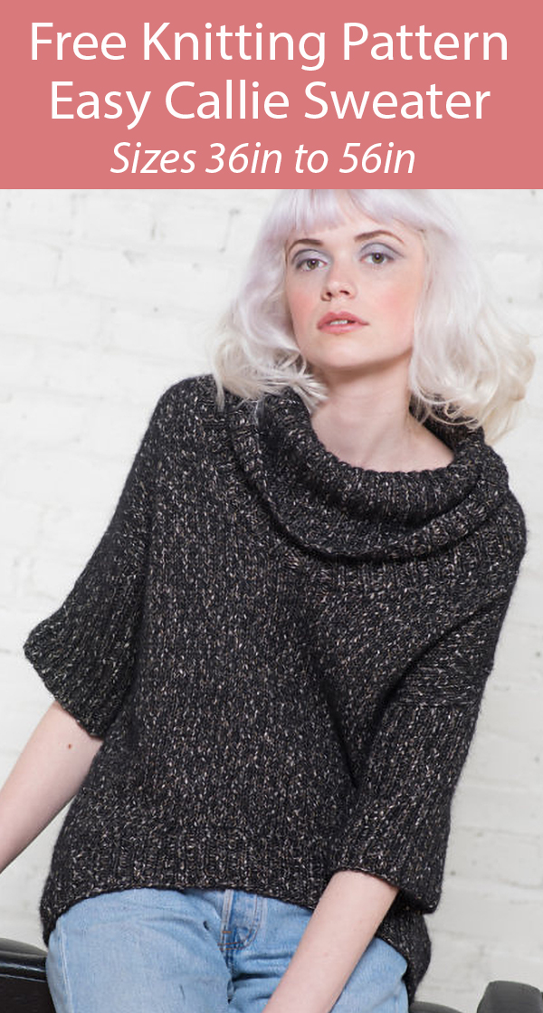 Free Knitting Pattern for Easy Callie Sweater