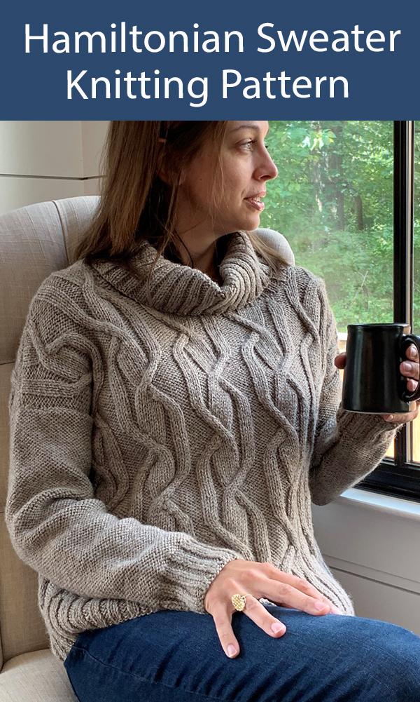 Sweater Knitting Pattern Hamiltonian Cable Pullover