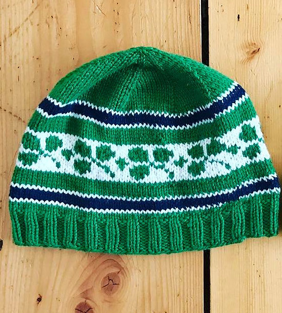 Free Knitting Pattern for Ireland Rugby Hat