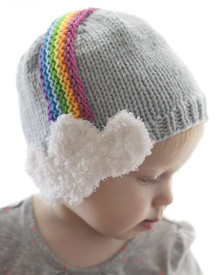 Free Knitting Pattern for Over the Rainbow Hat