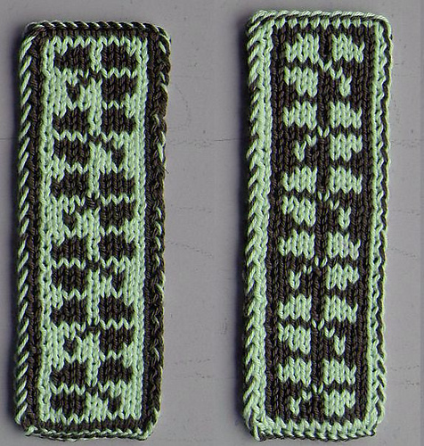 Free Knitting Pattern for Shamrock Bookmark