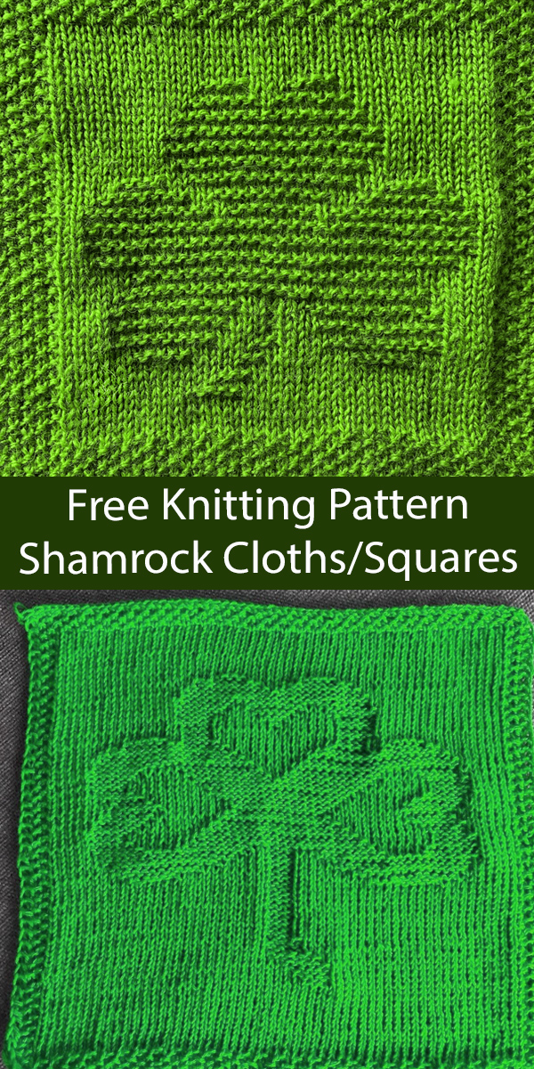Free Shamrock Dish Cloth Knitting Patterns