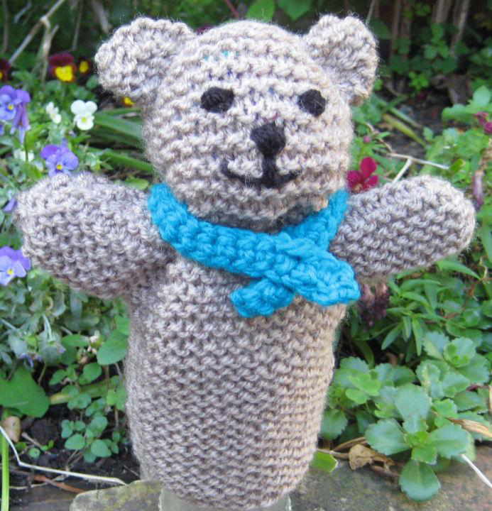 Free Knitting Pattern for Teddy Bear Hand Puppet