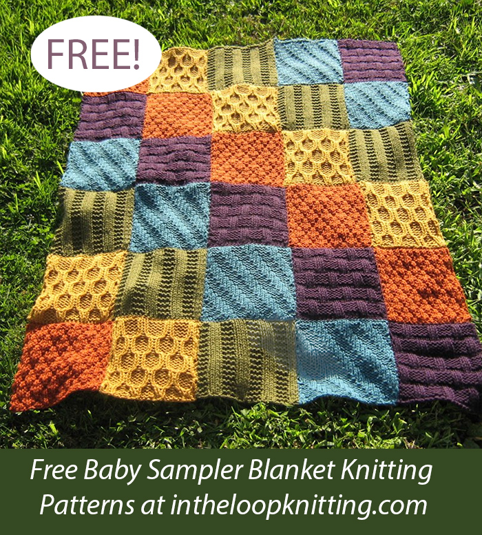 Sampler Baby Blanket Knitting Patterns In the Loop Knitting