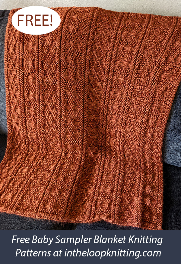 Sampler Baby Blanket Knitting Patterns- In the Loop Knitting