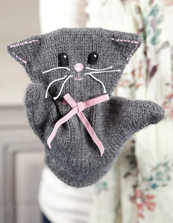 Knitting Pattern for Katie Kitty Puppet 