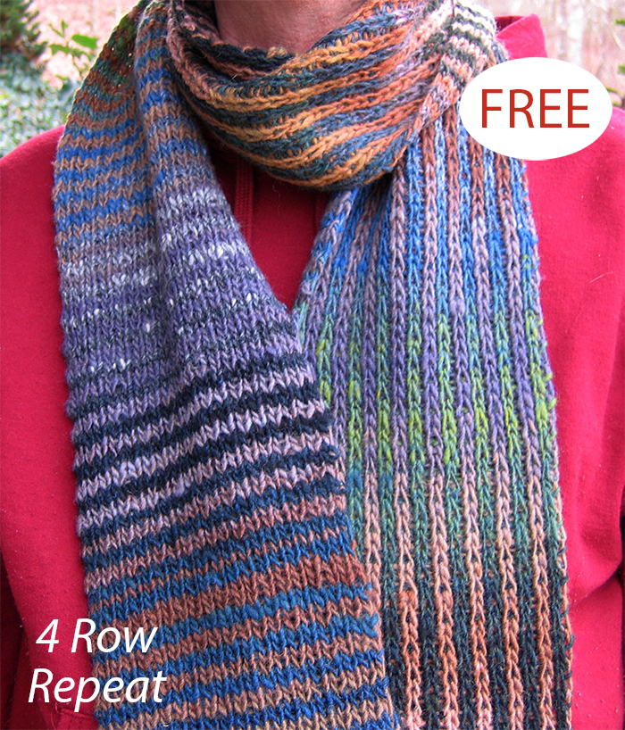 Free Knitting Pattern Magic Stripe Scarf