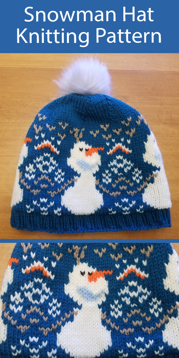 Free Olaf Hat Knitting Pattern Frozen Inspired Snowman Hat
