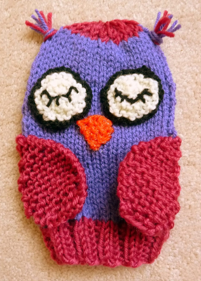 Free Knitting Pattern for Owl Hand Pupper