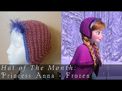 Princess Anna Hat Knitting Pattern Tutorial by Pleasantseas | Frozen Inspired Knitting Patterns at https://intheloopknitting.com/frozen-knitting-patterns