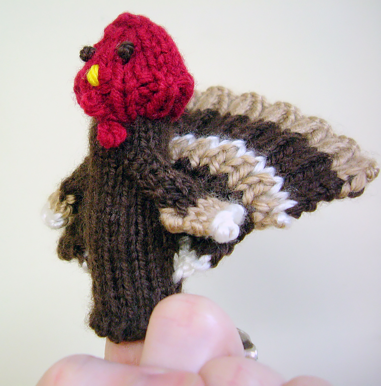 Free Knitting Pattern for Turkey Finger Puppet